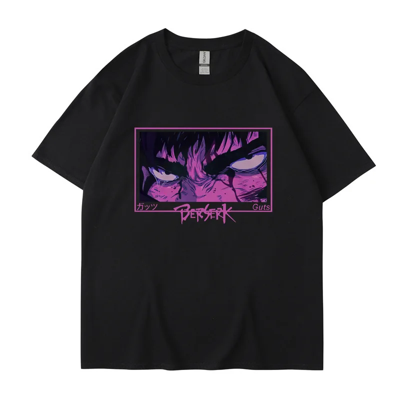 

Oversized T Shirt for Men Women Cool Harajuku Anime Eyes Print Tee Shirt Summer Berserk Guts Fashion Clothes Short Sleeve Tops