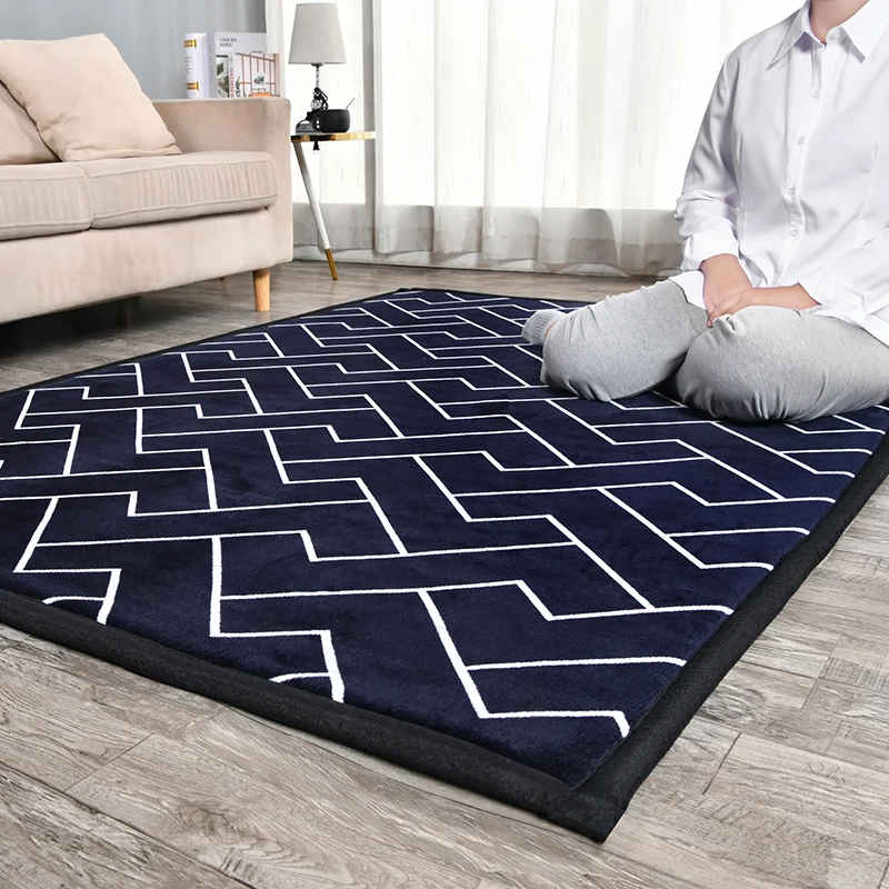 

Nordic Carpet For Living Room 2cm Thick Low Pile Rug Children Bed Room Fluffy Floor Carpets Window Bedside Coral Fleece Foot Pad