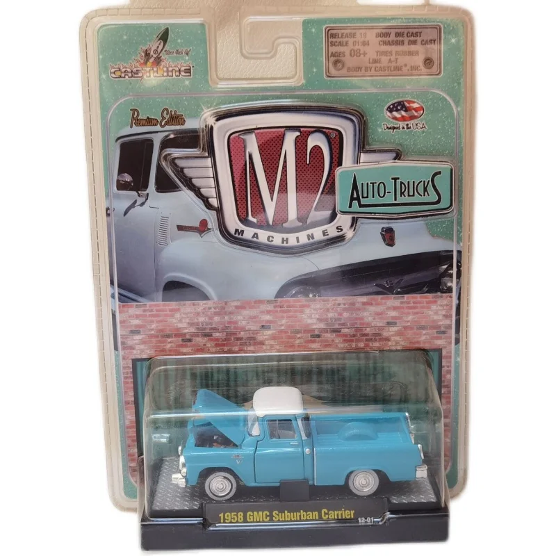M2 Diecast 1:64 Scale GMC SUBURBAN CARRIER 1958 Pickup Alloy Model Colletion Toys | Railed/Motor/Cars/Bicycles
