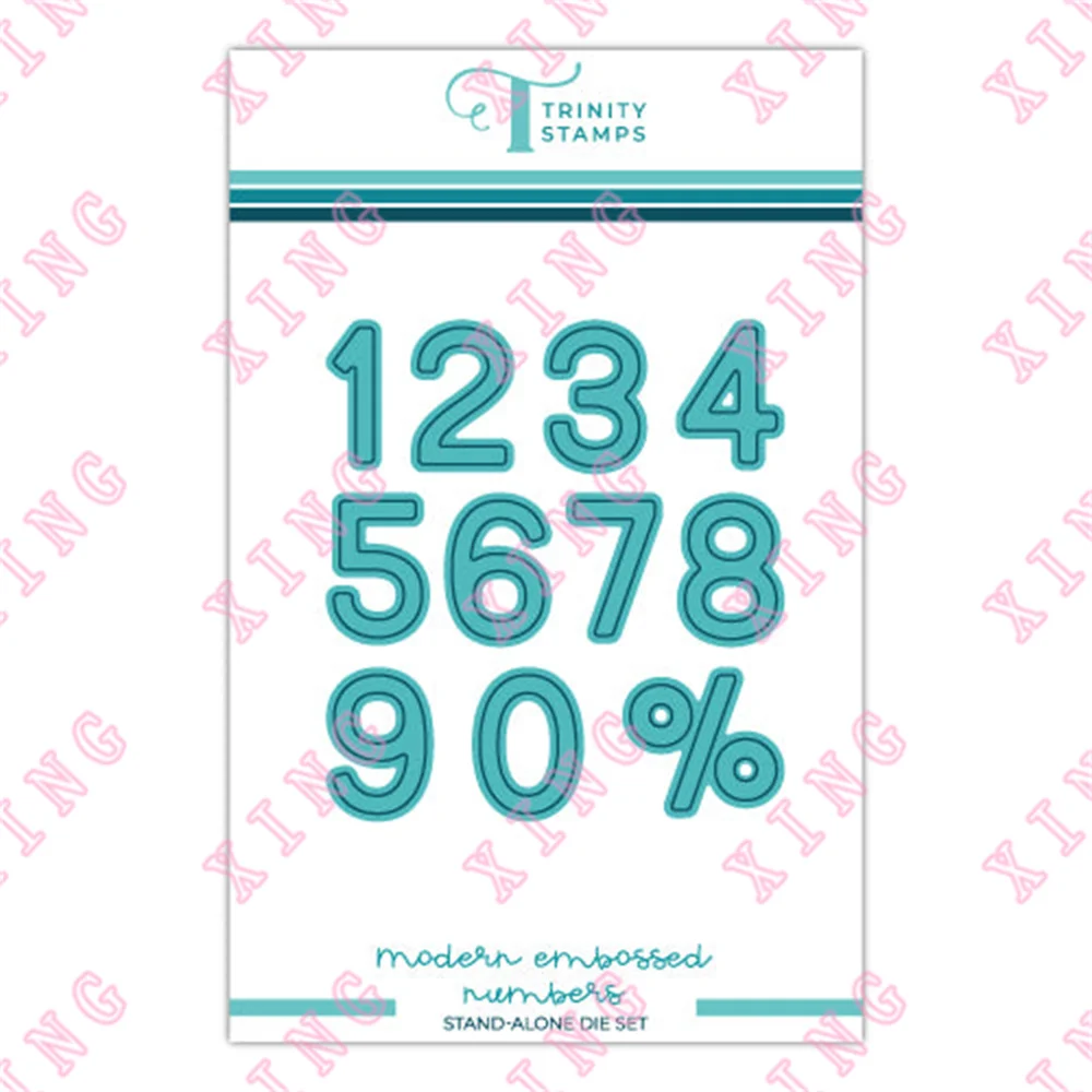 

Newest Scrapbook Embossing Decorate Metal Cutting Dies Modern Embossed Numbers Die Set Diy Gift Card Craft Blade Punch Stencils