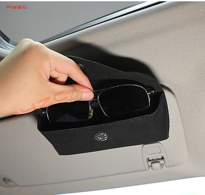 Автомобильный замшевый органайзер для солнцезащитных очков сумка держатель