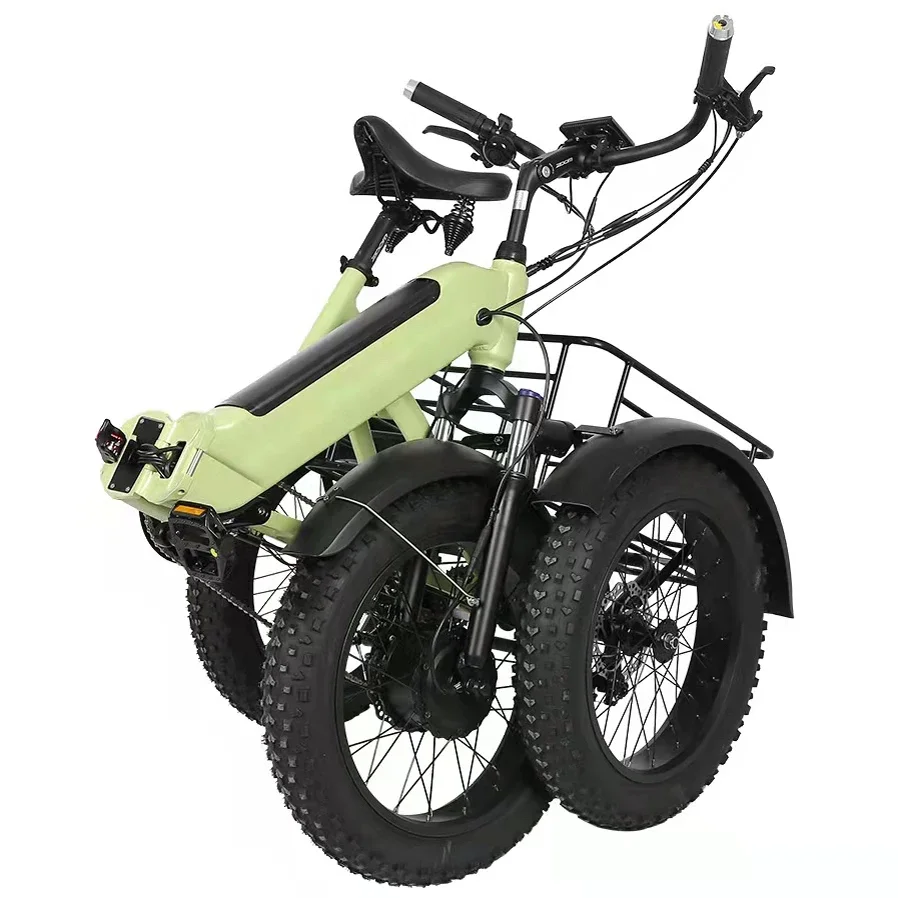 Фото Трехколесный электрический трехколесный велосипед для взрослых Joyebikes Home Utility в винтажном стиле, 48 В, 500 Вт №2
