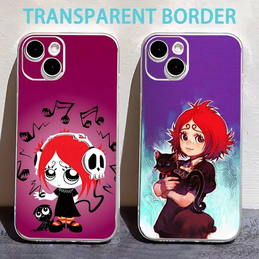 Фото Аниме чехол для телефона R-Ruby Gloom для iPhone 17, 16, 15, 14, 13, 12, 11 Plus, Pro Max, мягкий прозрачный чехол. №1