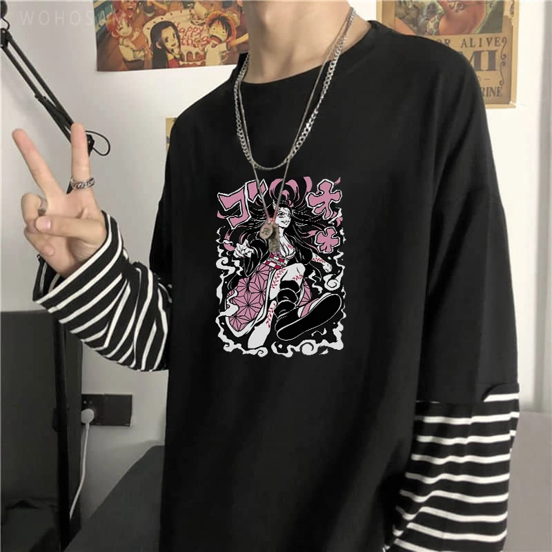 Футболки в стиле японского аниме Классические винтажные футболки с рисунком