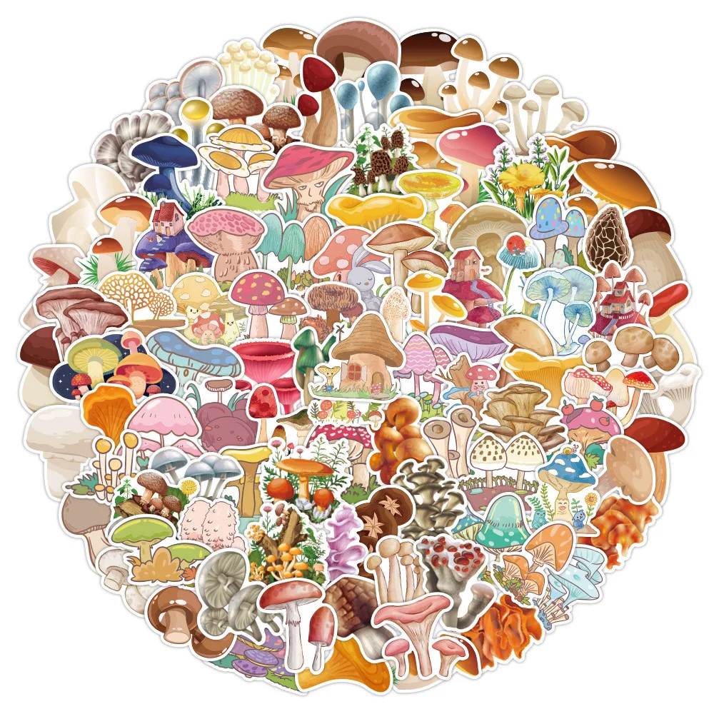 

10/50/100PCS Cartoon Mushroom Plant Graffiti Stickers for Phone Case Guitar Luggage Laptop Funny Cute Sticker Kids Decals Packs