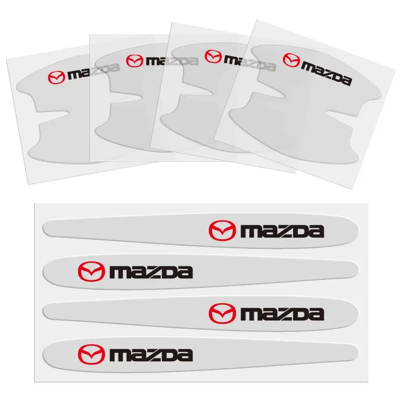 

Прозрачная защитная наклейка на дверную ручку, пленка от царапин для Mazda 3 RX8 RX7 MX3 Axela Atenza MX5 CX9 CX5 CX7 323 626