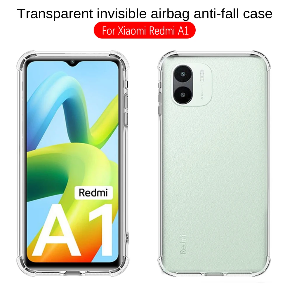 Coque de Protection transparente et antichoc pour Xiaomi  compatible modèles Redmi A1  RedmiA1  4G