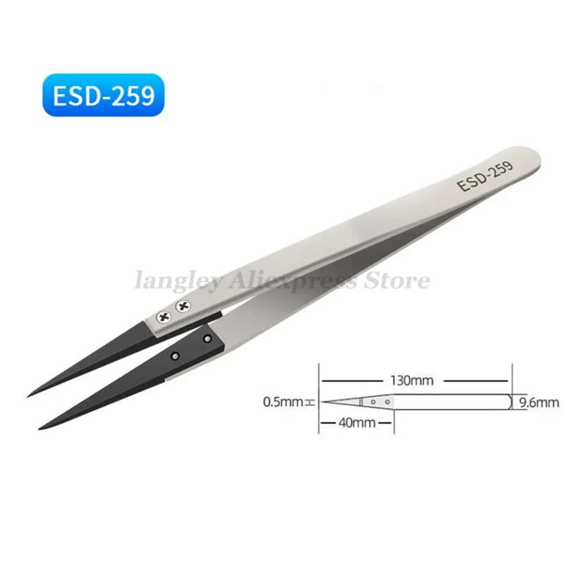 

Антистатический Ремешок На Запястье Регулируемые Плоскогубцы С Игольчатыми Носами Из Нержавеющей Стали ESD-259 ESD-259A ESD-7...