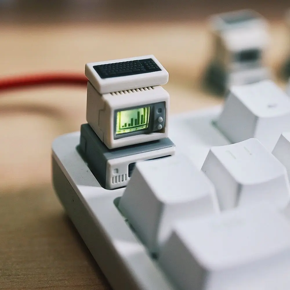 Personality keycap PC-IBM 5150 small TV keycap retro personality translucent keycap gift mechanical keyboard