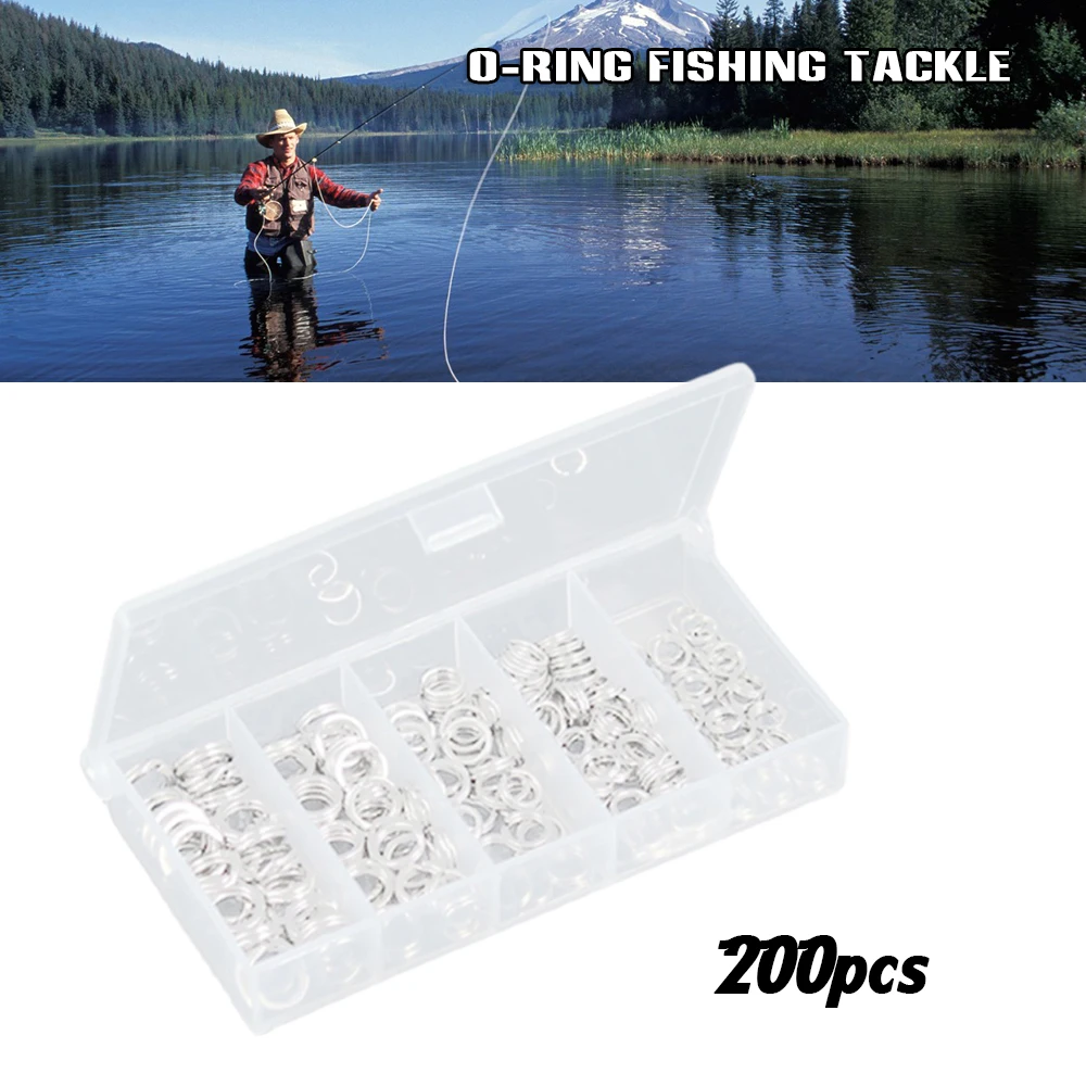 

Разделенное уплотнительное кольцо для приманки из нержавеющей стали, соединительное кольцо для приманки, рыболовное снаряжение, аксессуар...