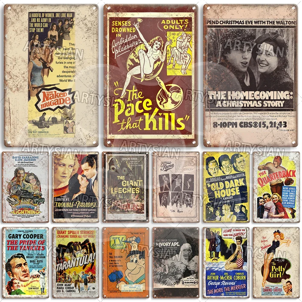 Металлический знак из фильма Тарантула Общественное вражение Слоновая кость