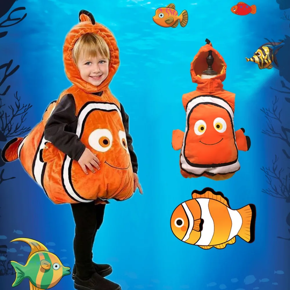Костюм для косплея Finding Nemo малышей комбинезон с рыбой-клоуном детский комплект