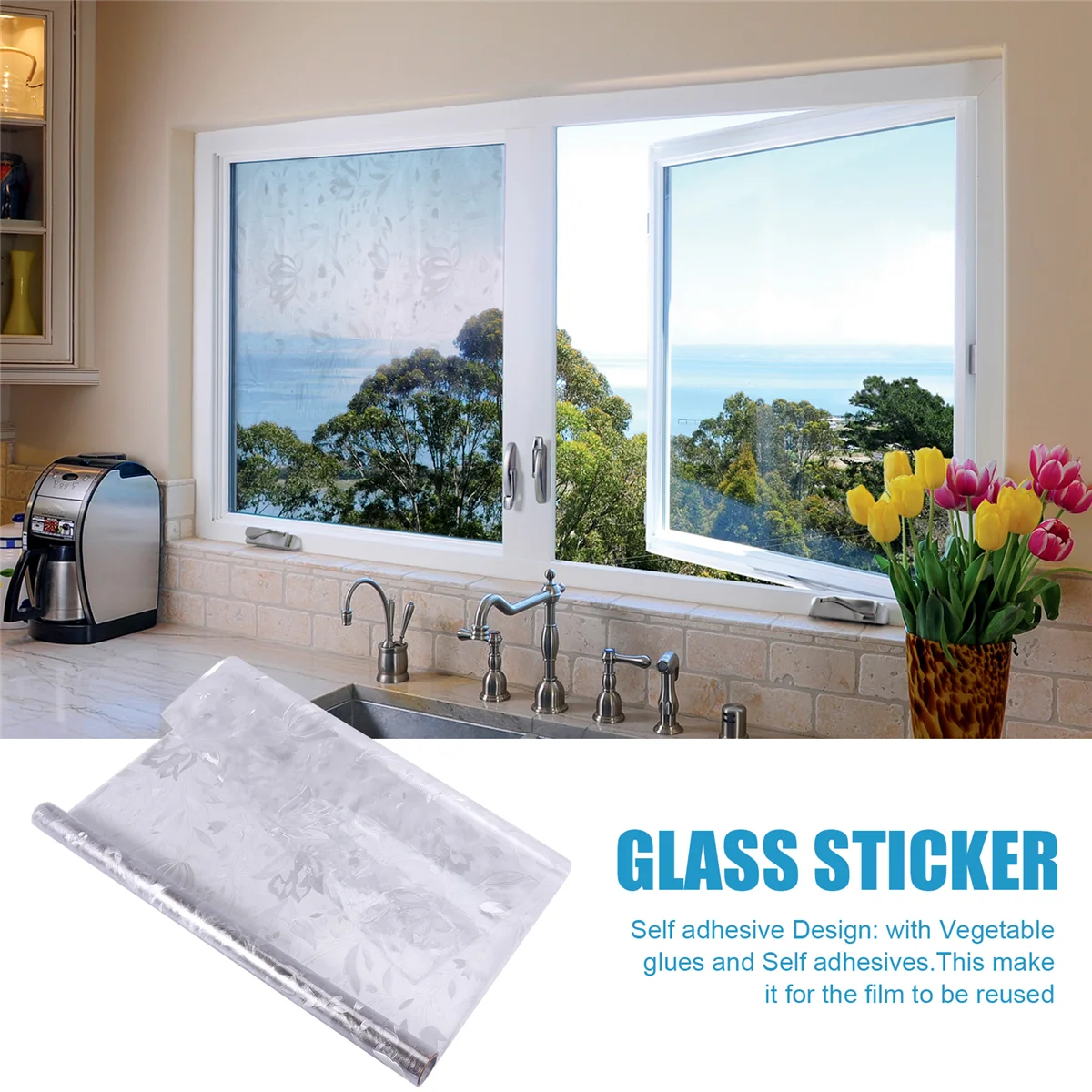 3D Радужная оконная пленка витражная виниловая статическая неклейкая