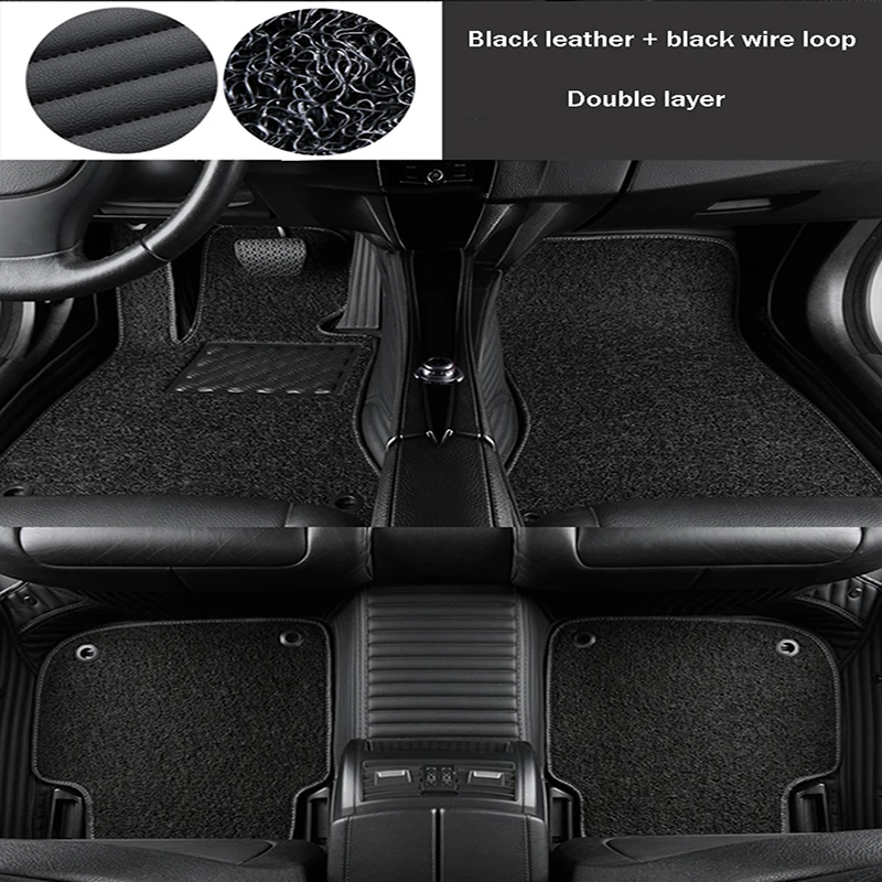 

Two-layer Striped PU Leather Car Floor Mat For BMW E90 3 Series 2005-2012 Year Interior Details Car Accessories Carpet