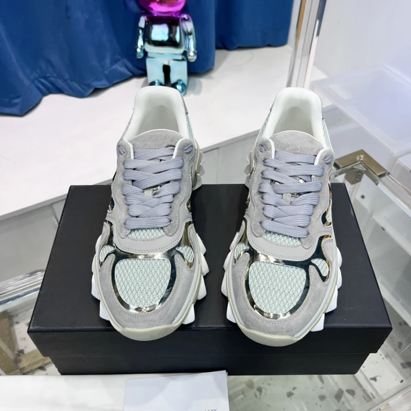 

Bal Luxury Korean Fashion Brand Men's Sneakers 2023 New In Cat's Paw Gray Patchwork Shoes For Men Casual Breathable Couple Shoes