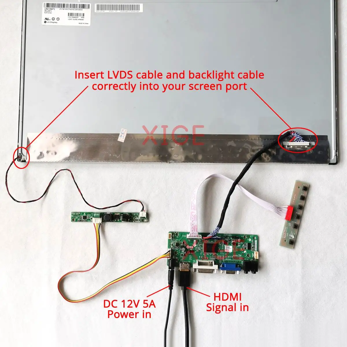 Плата драйвера контроллера дисплея подходит для LM240WU8 LM240WUA M240UAN02 HDMI-совместимый 1920*1200 24 LVDS 30-контактный комплект «сделай сам» матрица DVI VGA (art.: 3920cf94697c0) - 3920cf94697c0