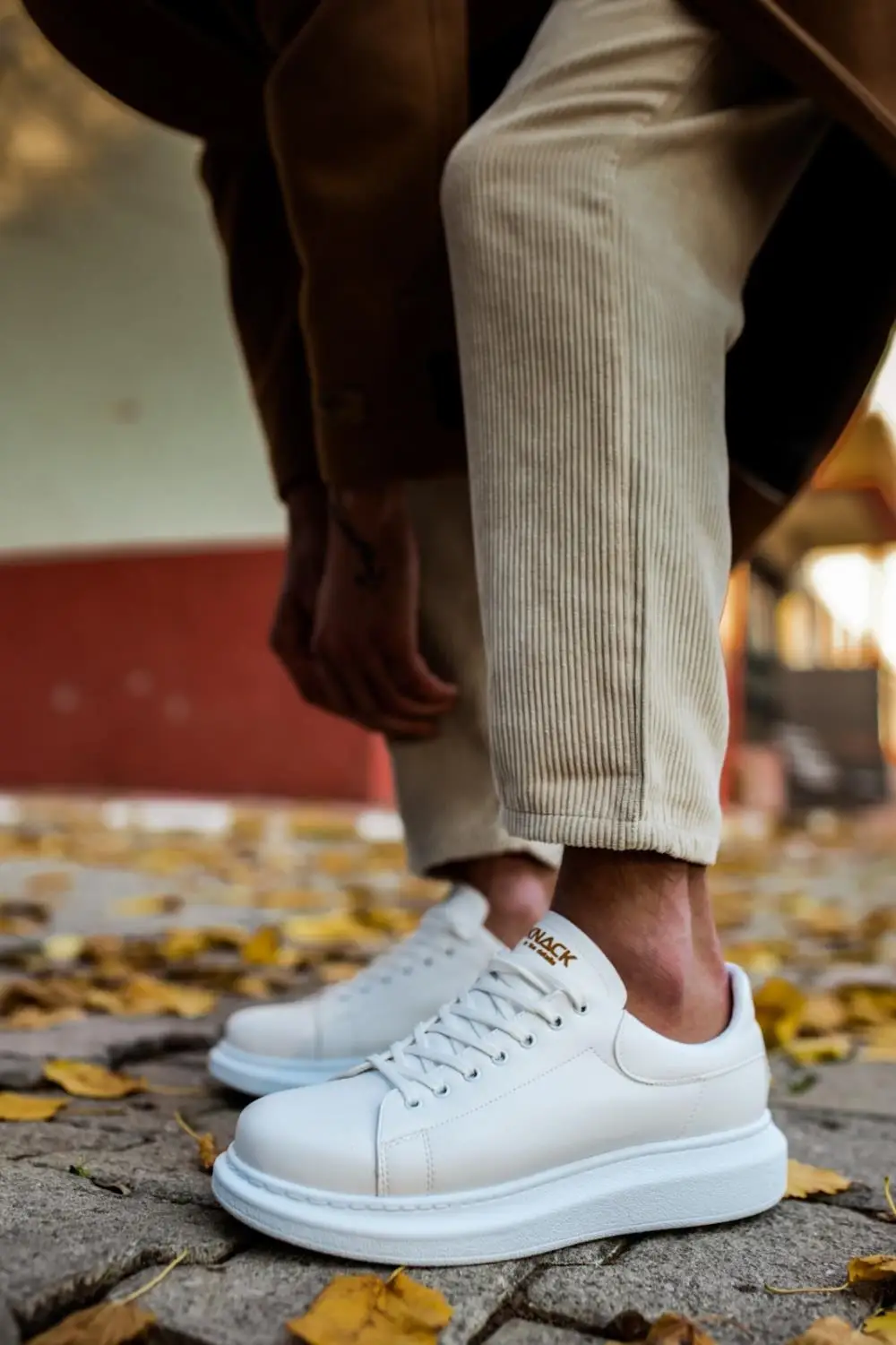 

KNACK White Daily Shoes Van for Men 044 White Bottom Artificial Leather Rubber Lace-up Summer Sport Casual Outdoor Footwear Sneaker Gel Venus Timberland Polo Fast and Free Shipping High Quality Fabric New Season Fashio