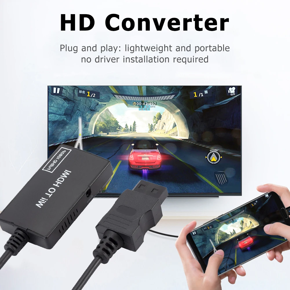 

Портативный преобразователь для Wii в HDMI-совместимый с аудиоразъемом 3,5 мм адаптер для HD ТВ игровая консоль к ТВ разъему аксессуар