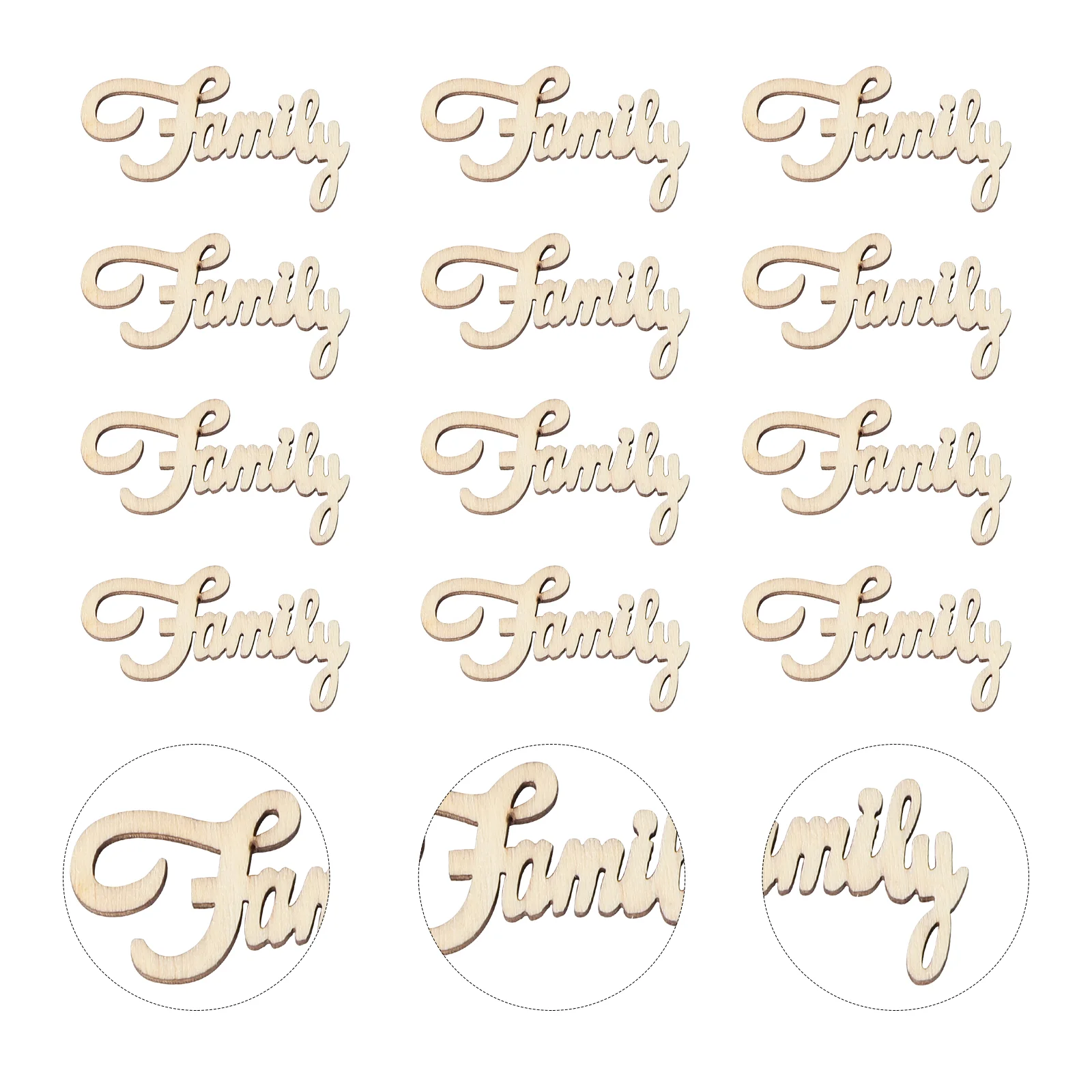 

15 Pcs Party Wood Piece House Ornaments Wooden Hanging Signs Wedding Ornament Props Family Cutout Letters Sign