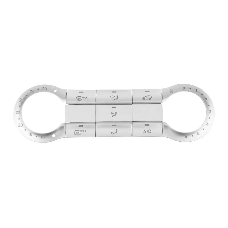 Автомобильная консоль кнопки кондиционера наклейки накладка для Mercedes Benz A B Class