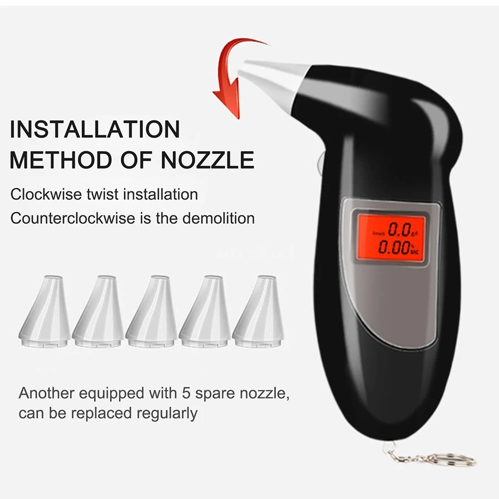 

Цифровой дисплей тестер вождения пьяной сигнализация Алкотестер анализатор дыхания Тестер автомобильный аксессуар