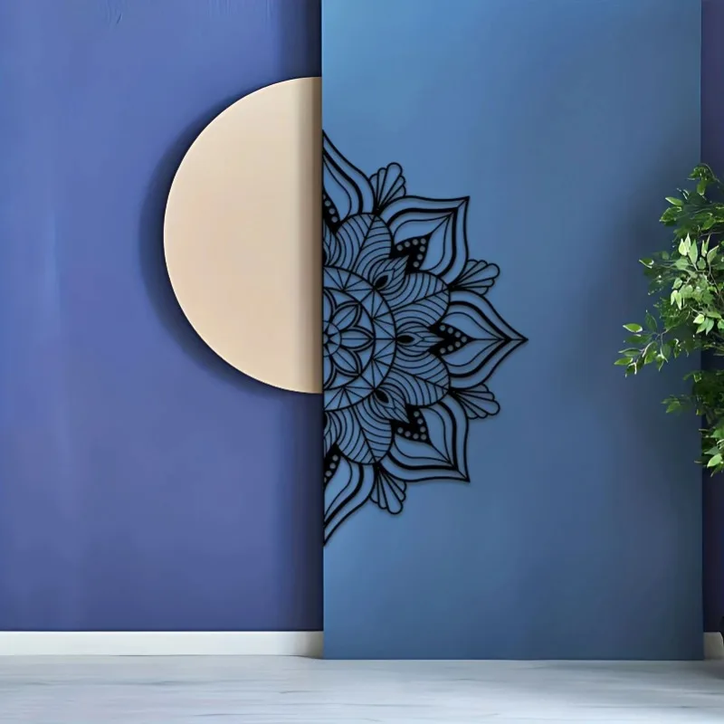 1 Шт. Большой Металлический Настенный Декор С Мандалой Уникальный Цветок Лотоса