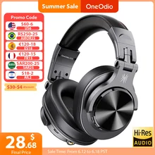 Oneodio Fusion A70 Bluetooth 5.2 Headphones Hi-Res Audio Over Ear Wireless Headset Professional Studio Monitor DJ Headphones 72H