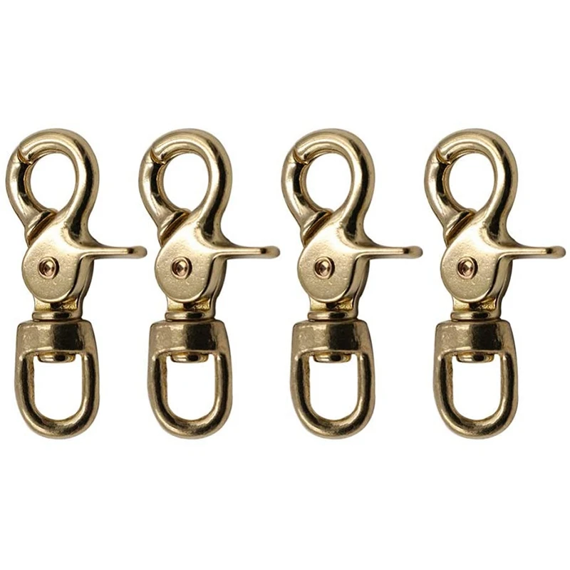 

4 Brass Pattern Hook Buckle Pure Copper Hook Buckle Office Certificate Key Hanging Buckle