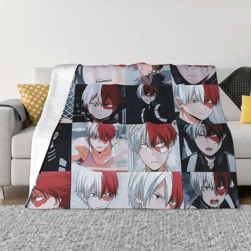 

Katsuki Bakugo Anime Sofa Fleece Throw Flannel Manga Boku No Hero Academia Blankets for Bed Car Couch Bedspreads Blanket Warm