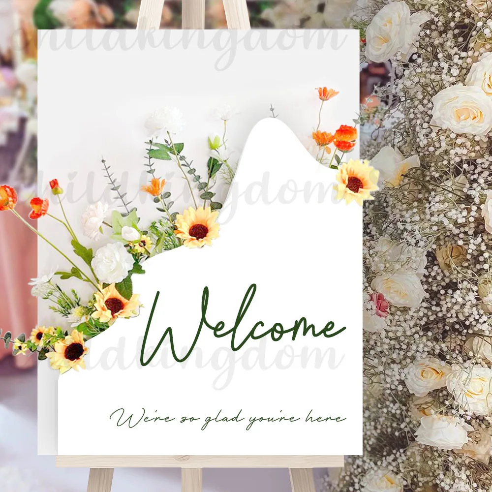 Ripple Custom Flower Box Свадебный знак приветствия Персонализированная мозаичная рамка