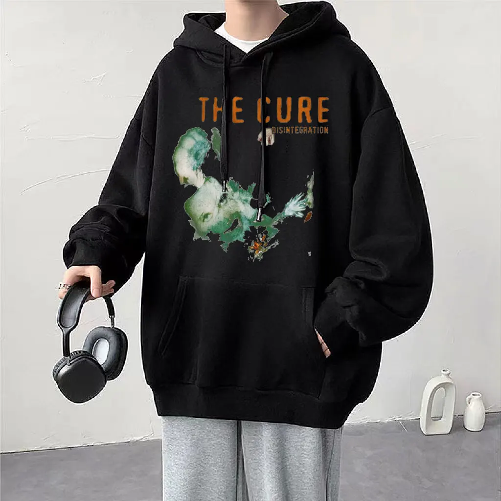 

Vintage Band Rock The Cure Disintegrasi Print Hoodie Pria Wanita Musim Gugur/Dingin Fashion Hoodie Hip Hop Fleece Kaus Kasual