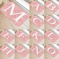 pink spot letter pattern 4060cm kitchen entrance door mat coral velvet carpet doormat indoor floor mats anti slip rug 48079