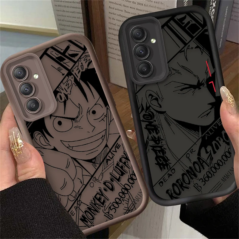 Аниме O-One Piece чехол для телефона Samsung Galaxy A55 A35 A25 A15 A05 A05S 5G A24 A13 A23 A12 A22 A32 A52 A52S A71 A72 A51 4G
