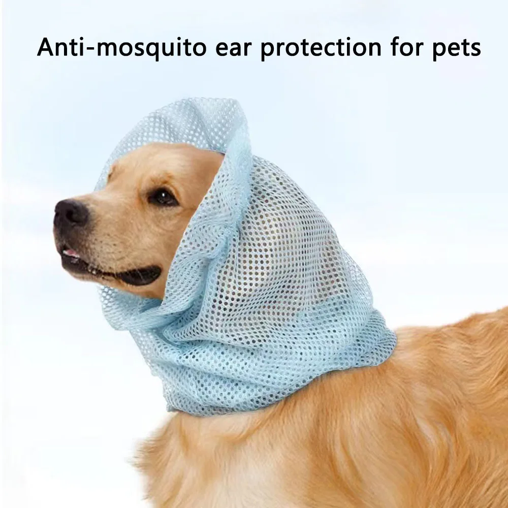 

Anti-mosquito ear protection for pets Dogs summer ear protection Ear protectors for mites Dog mesh grooming cover