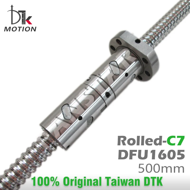 

Двойная гайка DTK DFU1605 C7, свернутая, 500 мм, свинцовая, 5 мм, стандартный фланец высокой точности, CNC, замена TBI, Сделано в Тайване, R16