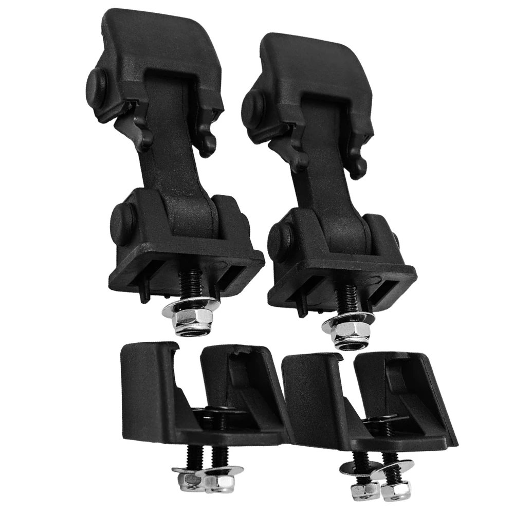 Фото 4 шт. для Jeep Wrangler TJ 1997-2006 гг., защелки и кронштейны капота 55176636AD 55395652AC №1