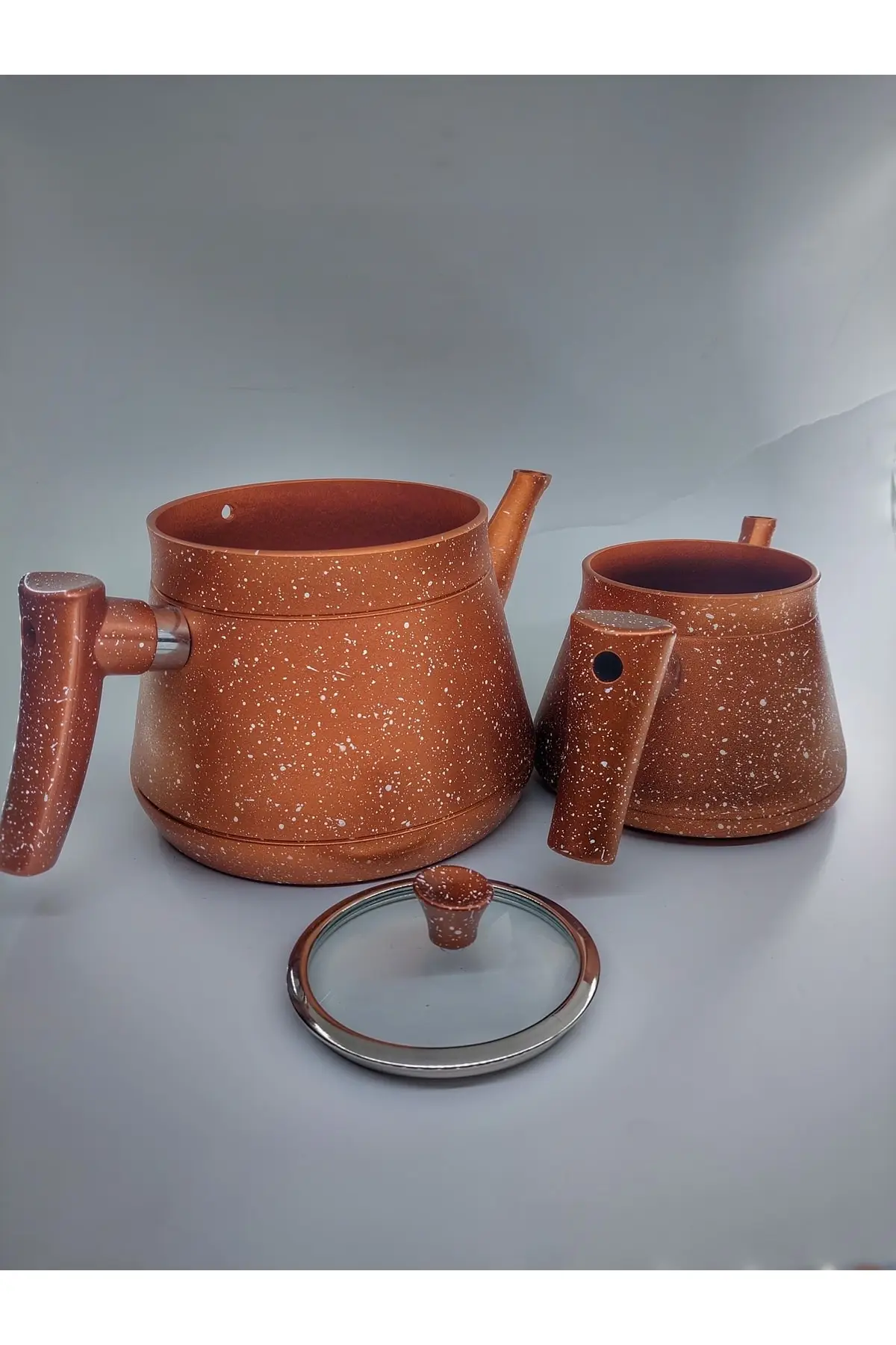 Роскошный гранитный чайник среднего размера медные Роскошные чашки