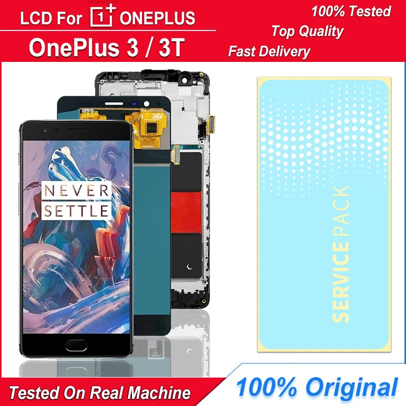 ЖК-дисплей Super AMOLED 5,5 дюйма для OnePlus 3, ЖК-дисплей для Oneplus 3T LCD A3003 A3000 A3010, ЖК-экран