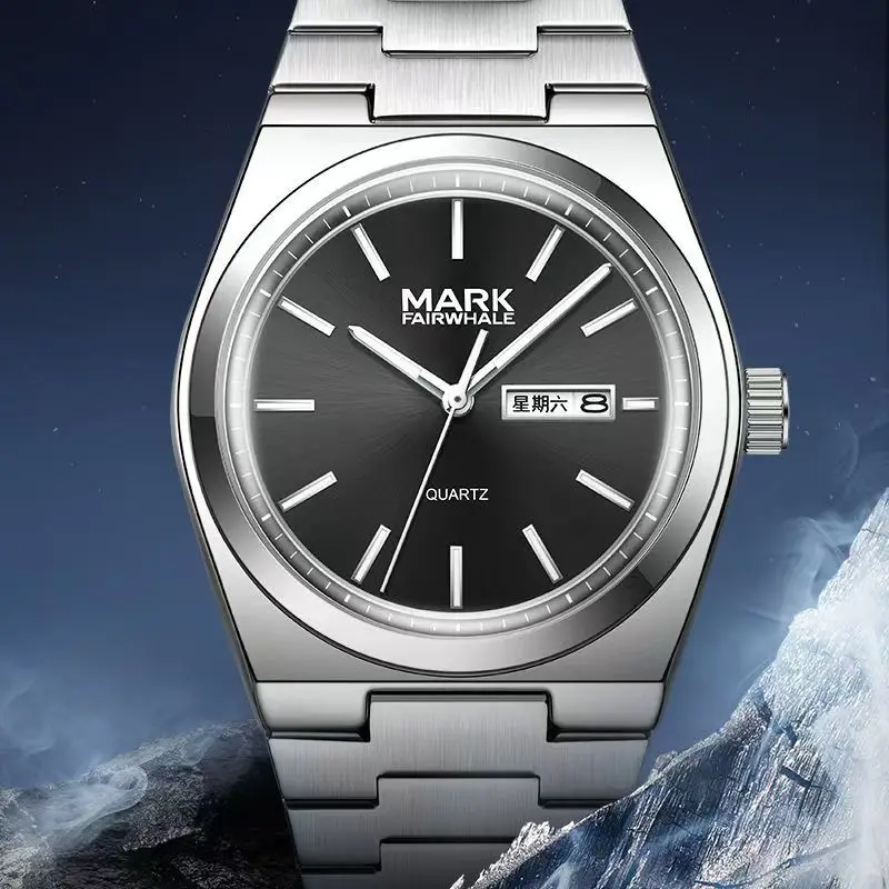 Мужские часы Mark Fairwhale 5160 кварцевые наручные с календарем водонепроницаемые