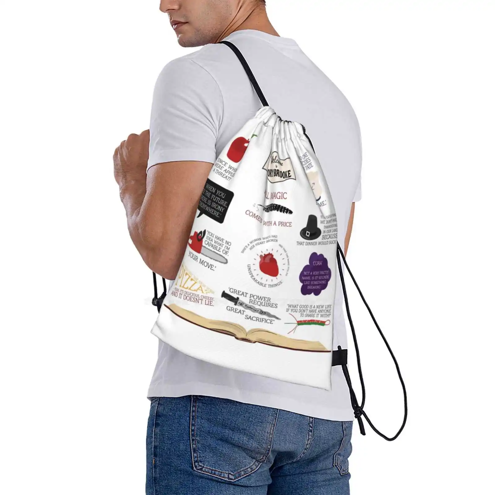 Лидер продаж школьный ранец Once Upon A Time с цитатами модные сумки ранцы Abc злобная