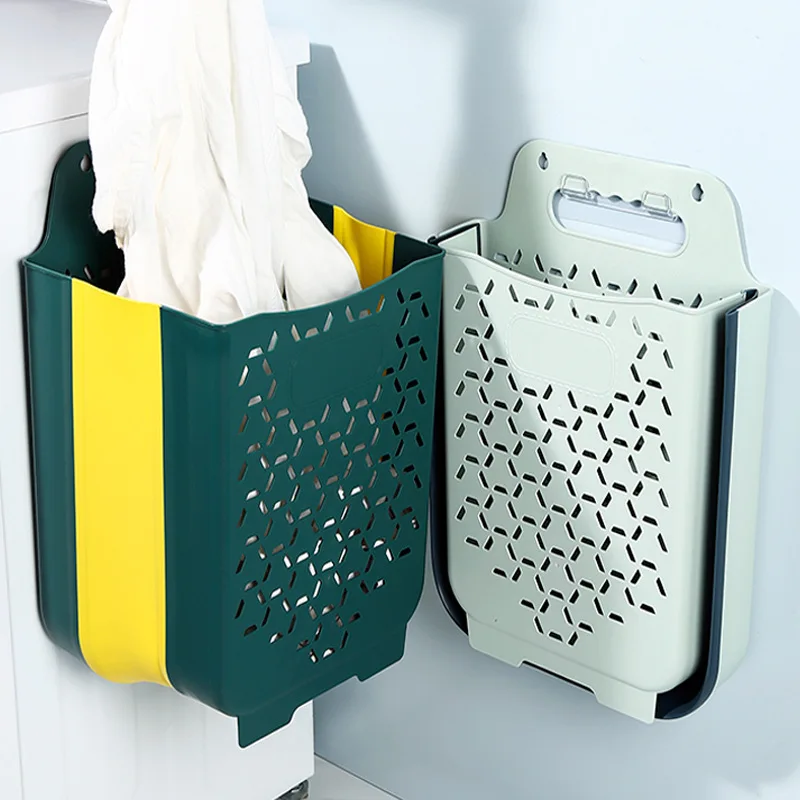

Настенная Корзина для белья, портативный органайзер, пластиковый складной полый мешок для хранения грязной одежды, игрушек, нижнего белья