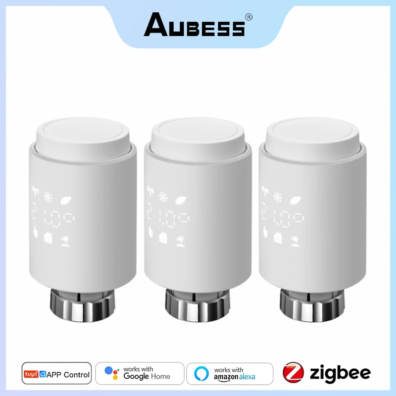

Tuya ZigBee 3.0 Smart Radiator Actuator Thermostatic Radiator Valve Temperature Controller Voice Control Via Alexa Google Home