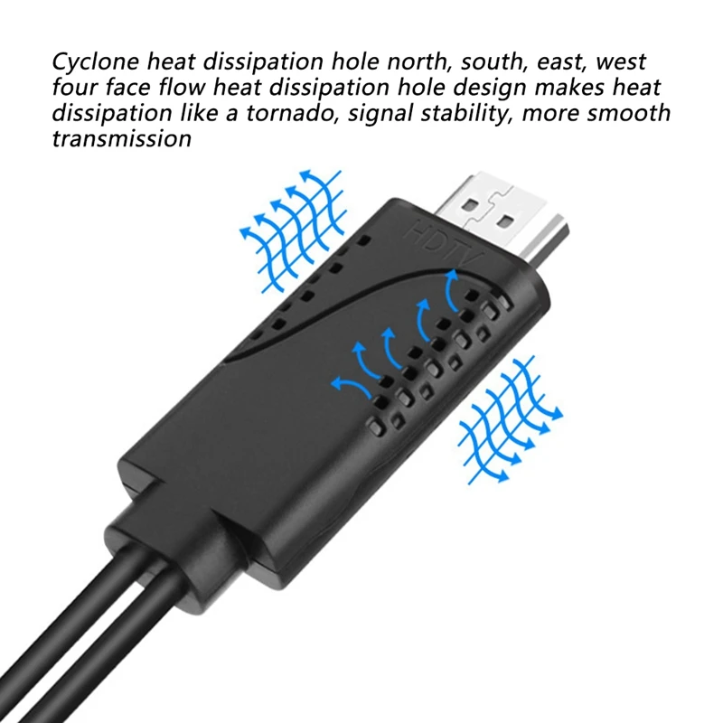 Аналогичный кабель экрана для Apple Android Phone Type мобильный телефон 3 в 1 к HDMI TV Audio Adapter