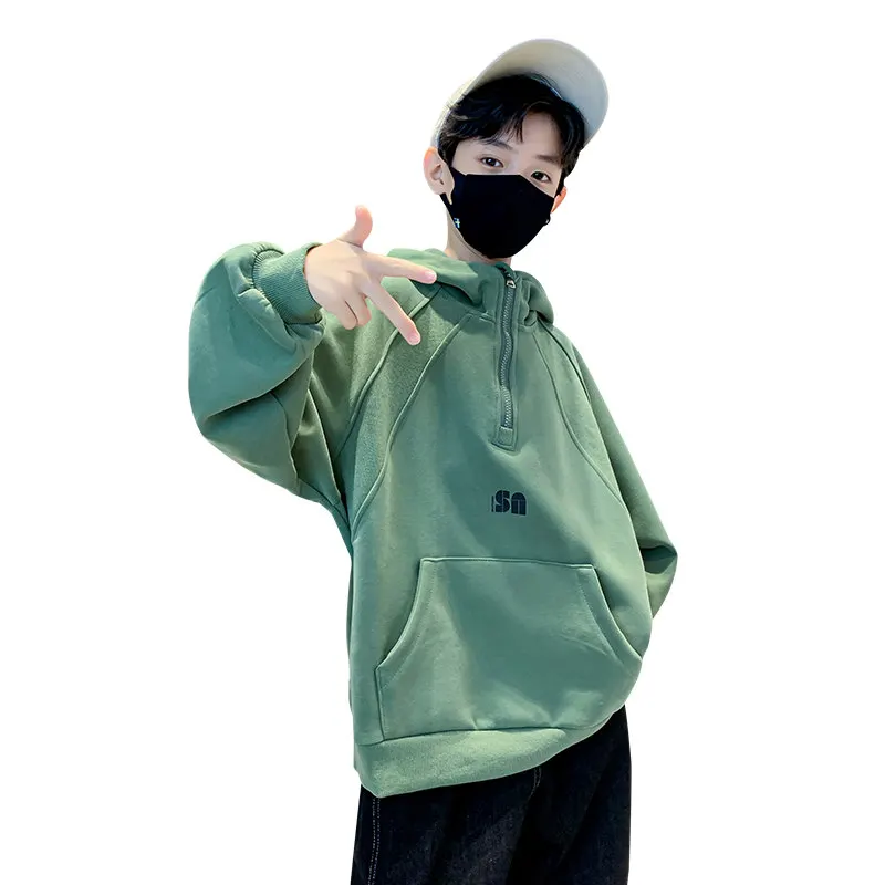 

Детская хлопковая толстовка на молнии, на Возраст 4-14 лет