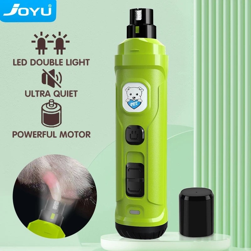 Electric Nail Clippers for Dogs, Nail Polishers Rechargeable Silent Trimmer with USB Charging for Cats and Paws, Nail Care Tools