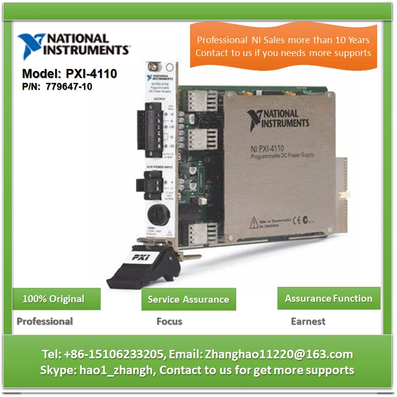 

NI PXI-4110 Triple-Output Programmable DC Power Supply