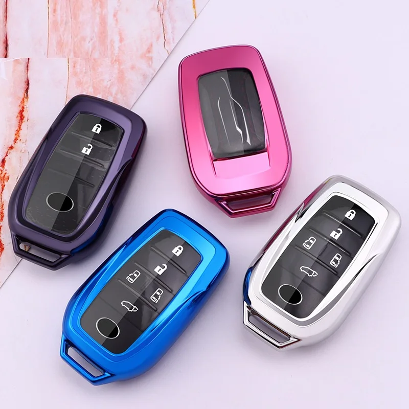 

FOR Soft TPU full protect Key Cover Key Case For Toyota Alphard VELLFIRE PREVIA RAV4 Hilux Fortuner Land Cruiser key shell