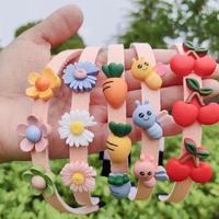 baby girl fruit headbands cute cartoon flowers hairbands korean hair hoops for young girls children hair accessories