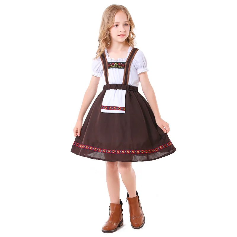 

Halloween Cosplay Anime Games Campus Stage Drama Costumes Oktoberfest Costumes Girls Sling Dresses Rural Farm Daily Uniforms