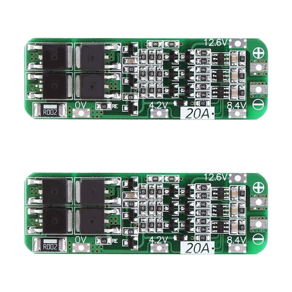 

2PCS 3S 20A BMS Lithium Battery 18650 Charger Protection Board PCB BMS 12.6V Cell Charging Protecting Module